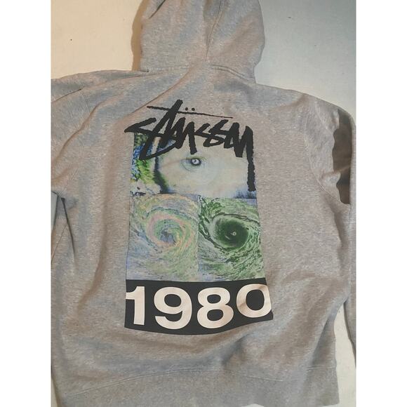Stussy Gray 1980 Hurricane Hoodie - Picture 4 of 6